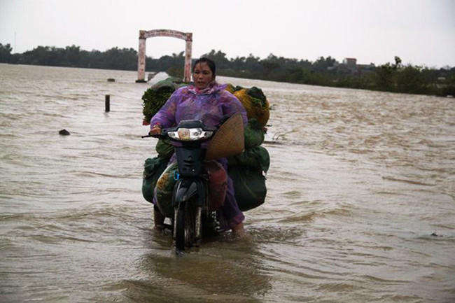 Thắt lòng, bức ảnh, rốn lũ, Bình Định, thiệt hại, mưa lũ, ngập chìm, VietTimes