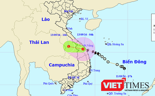 Bão số 4 đã đi vào đất liền khu vực giáp ranh tỉnh Quảng Nam và Quảng Ngãi rồi suy yếu thành áp thấp nhiệt đới. 