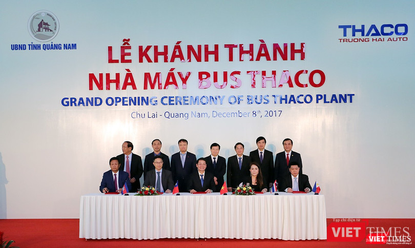 trong khuôn khổ sự kiện, Thaco và đối tác đã ký kết các hợp đồng xuất khẩu xe bus mang thương hiệu Thaco sang thị trường các nước: Thái Lan, Đài Loan, Philippines, Campuchia với tổng doanh số 1.150 xe