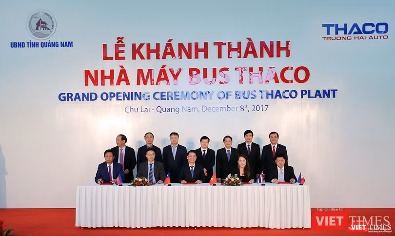 trong khuôn khổ sự kiện, Thaco và đối tác đã ký kết các hợp đồng xuất khẩu xe bus mang thương hiệu Thaco sang thị trường các nước: Thái Lan, Đài Loan, Philippines, Campuchia với tổng doanh số 1.150 xe