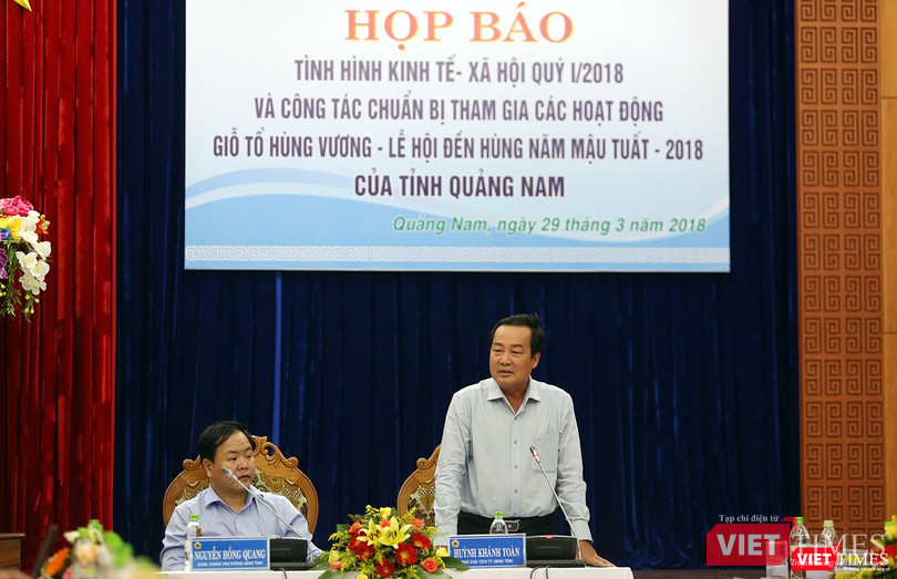 Ông Huỳnh Khánh Toàn, Phó Chủ tịch UBND tỉnh Quảng Nam thông tin về vụ phá rừng phòng hộ sông Kôn trên địa bàn huyện Đông Giang