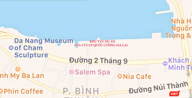 UBND TP Đà Nẵng vừa có văn bản gửi các cơ quan chức năng về việc tạm ngừng cấp phép xây dựng và chuyển nhượng BĐS thuộc dự án Tổ hợp Khu dân cư, Thương mại - Dịch vụ tại đường 2/9 (quận Hải Châu, TP Đà Nẵng) của Công ty CP Quốc Cường Gia Lai.