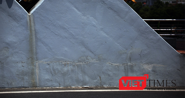 Đà Nẵng, Cầu Rồng, nứt, sông Hàn, Sở GTVT, ụ vòm, sự cố, VietTimes