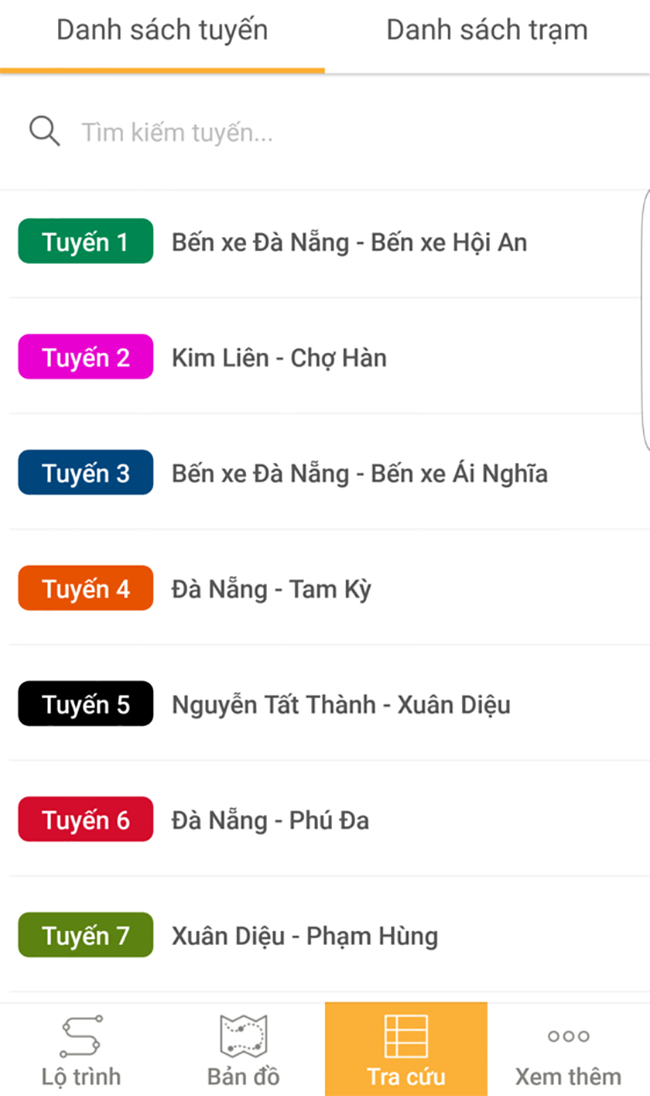 VietTimes, Ứng dụng Danabus, tra cứu lộ trình tuyến, tiện ích sử dụng xe buýt, Đà Nẵng, GTVT
