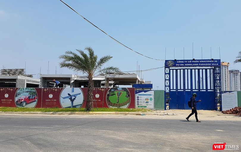 Một góc công trình Khu biệt thự Song Lập do DanaHome Land làm chủ đầu tư tại Khu đô thị số 6-Khu đô thị mới Điện Nam-Điện Ngọc