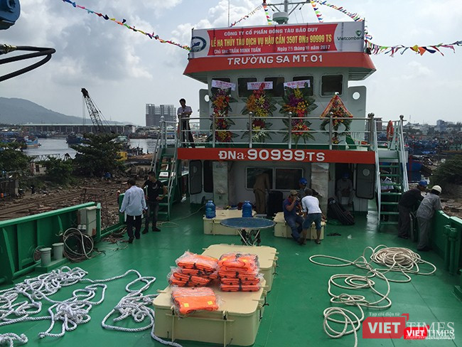 Đà Nẵng: Hạ thủy tàu dịch vụ hậu cần nghề cá vỏ thép lớn nhất miền Trung ảnh 3