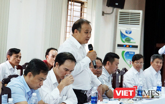 Ông Lê Quang Nam, Giám đốc Sở TNMT Đà Nẵng chia sẻ về tình trạng ô nhiễm sông Phú Lộc tại cuộc họp giao ban báo chí tháng 8/2017 của Ban Tuyên giáo Thành ủy Đà Nẵng