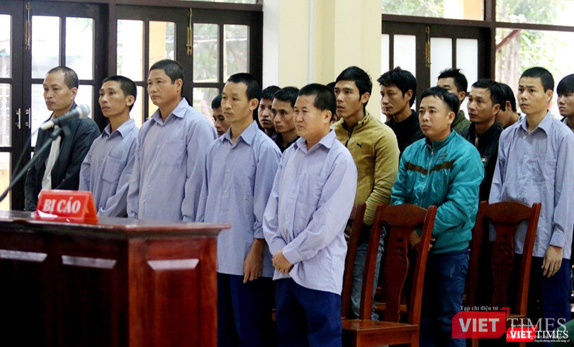 Các bị cáo tại tòa