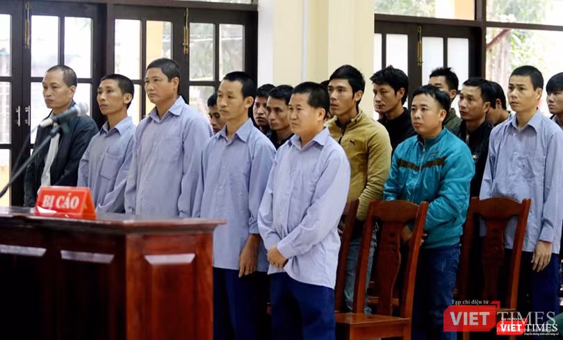 Các bị cáo tại tòa