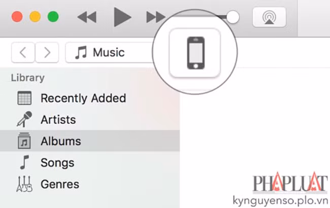 Kết nối iPhone, iPad hoặc iPod Touch vào máy tính thông qua cổng USB.