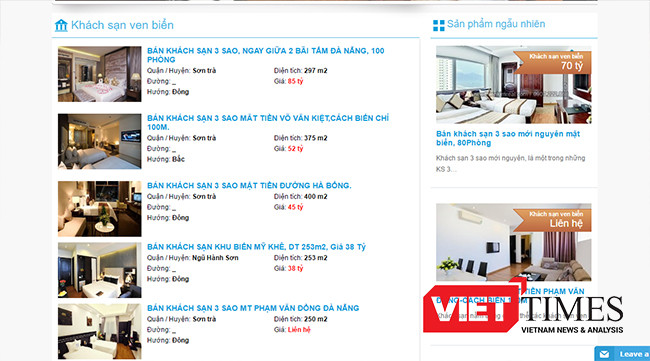 VietTimes, Đà Nẵng, bất động sản, khách sạn 1-3 sao, Cảnh báo, cuộc tháo chạy