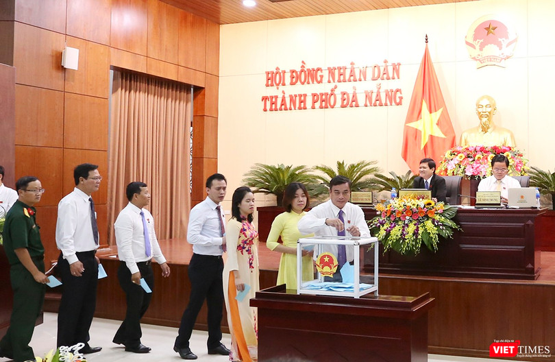 Hoạt động bỏ phiếu bầu các chức danh tại Kỳ họp thứ 7 HĐND TP Đà Nẵng