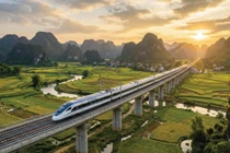 Đường sắt tốc độ cao Bắc - Nam. Ảnh AI