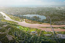 Phối cảnh Trục đại lộ cảnh quan sông Hồng hơn 855.000 tỷ đồng