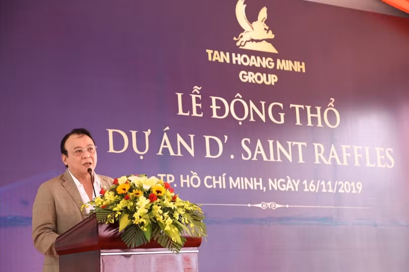 Ông Đỗ Anh Dũng, Chủ tịch – Tổng giám đốc Tập đoàn Tân Hoàng Minh phát biểu tại buổi lễ Ông Đỗ Anh Dũng, Chủ tịch – Tổng giám đốc Tập đoàn Tân Hoàng Minh phát biểu tại buổi lễ