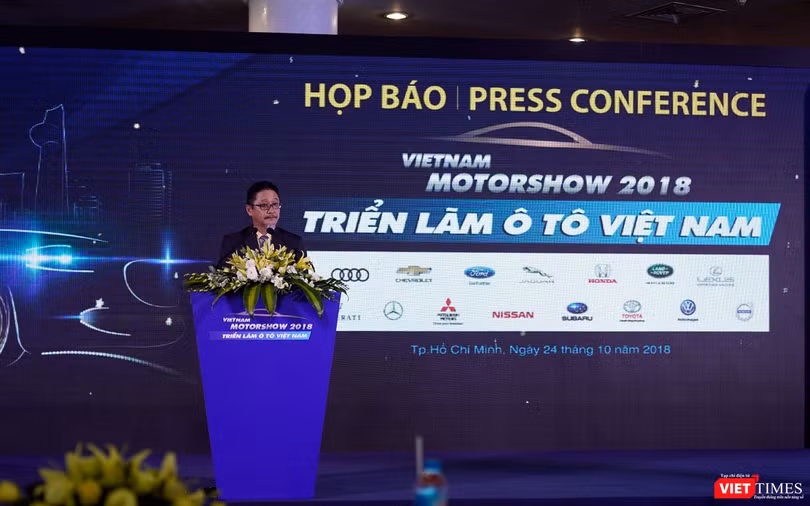 Ông Ông Toru Kinoshita - Chủ tịch VAMA phát biểu khai mạc triển lãm VMS 2018.