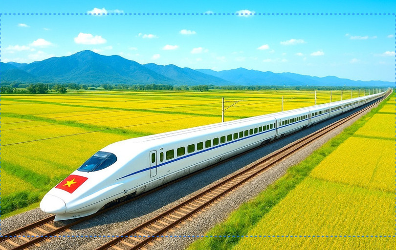 Dự án đường sắt tốc độ cao Bắc-Nam. Ảnh minh họa: AI