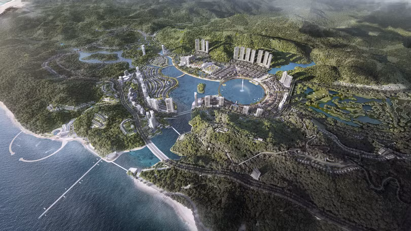 Phối cảnh dự án Khu dịch vụ du lịch phức hợp casino Vân Đồn. Ảnh: Sun Group