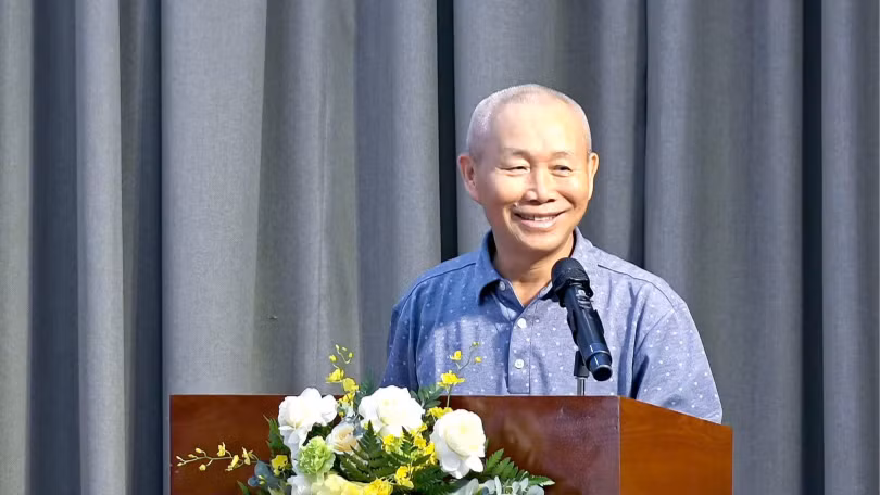 Ông Nguyễn Trọng Thông, nhà sáng lập Tập đoàn Hà Đô tại Đại hội đồng cổ đông sáng nay