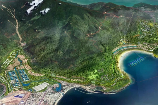 Khu phức hợp du lịch và đô thị nghỉ dưỡng Làng Vân ở Đà Nẵng được điều chỉnh quy hoạch. Ảnh: UBND quận Liên Chiểu. 