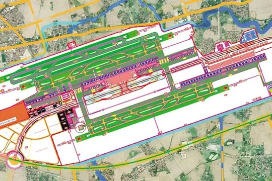 Mặt bằng dự án sân bay Gia Bình