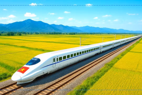 Dự án đường sắt tốc độ cao Bắc-Nam. Ảnh minh họa: AI