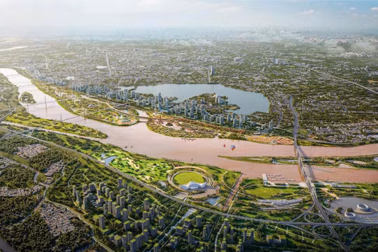 Phối cảnh Trục đại lộ cảnh quan sông Hồng