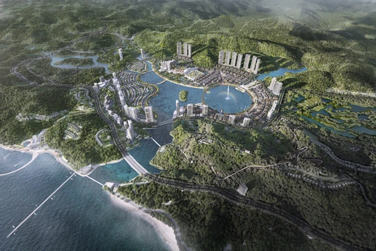 Phối cảnh dự án Khu dịch vụ du lịch phức hợp casino Vân Đồn. Ảnh: Sun Group