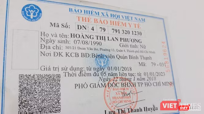 Thẻ Bảo hiểm y tế. Ảnh: Minh Thảo Thẻ Bảo hiểm y tế. Ảnh: Minh Thảo