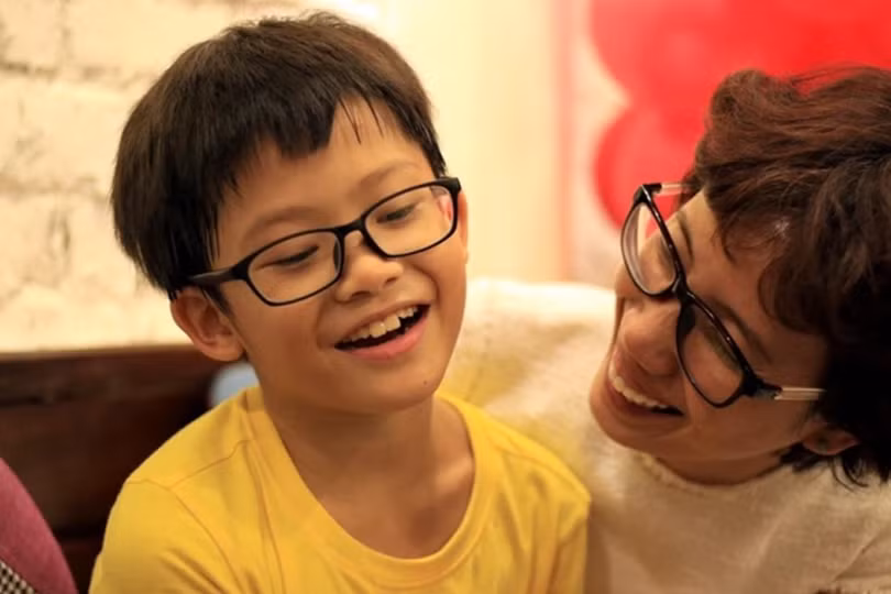 Chị Trần Mai Anh và bé Thiện Nhân