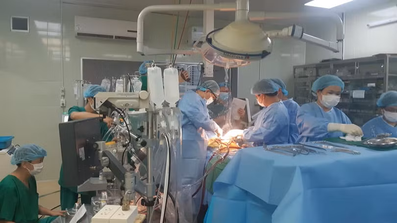 Bệnh nhân được ghép tạng ngay trong đêm. Ảnh: Trung tâm Điều phối ghép tạng Quốc gia