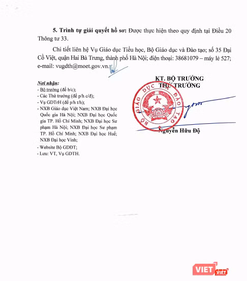 Thông báo về việc tổ chức thẩm định sách giáo khoa lớp 1