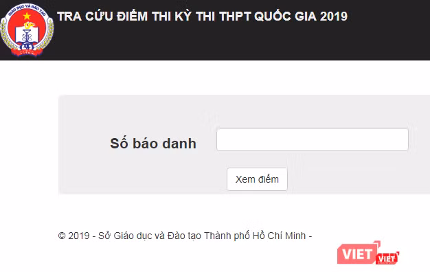 Tra cứu điểm thi tại cổng thông tin điện tử của Sở GD&ĐT TP.HCM