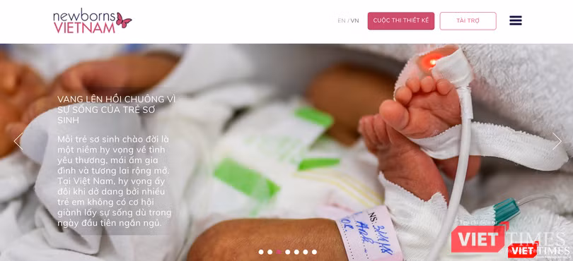 Thông tin được cập nhật lien tục trên website của mạng lưới sơ sinh (Ảnh: Minh Thúy)