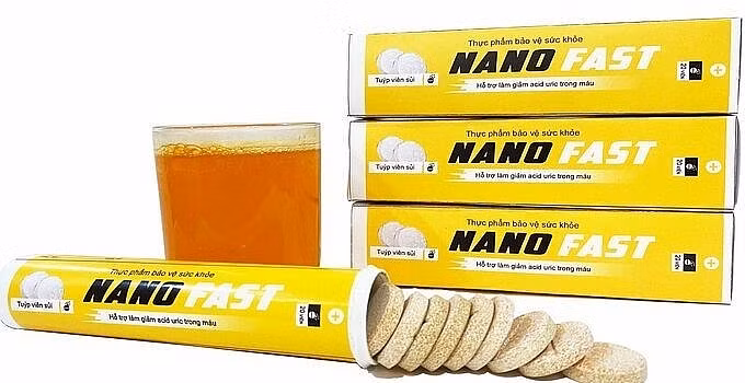 Sản phẩm thực phẩm bảo vệ sức khỏe Nano fast. Ảnh: Internet Sản phẩm thực phẩm bảo vệ sức khỏe Nano fast. Ảnh: Internet