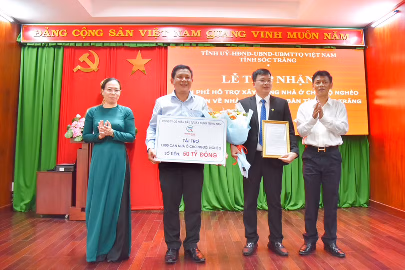 Trungnam Group đóng góp 50 tỉ đồng xây dựng nhà Đại đoàn kết cho hộ nghèo tại tỉnh Sóc Trăng