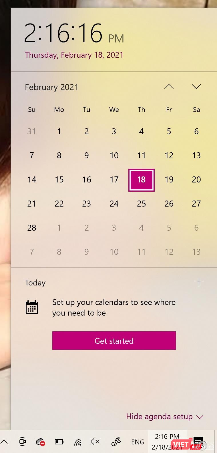 Mở lịch nhanh trên màn hình chính. Mở lịch nhanh trên màn hình chính.