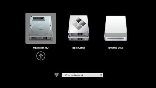 Màn hình để lựa chọn giữa Windows và MacOS. Ảnh: Apple. Màn hình để lựa chọn giữa Windows và MacOS. Ảnh: Apple.