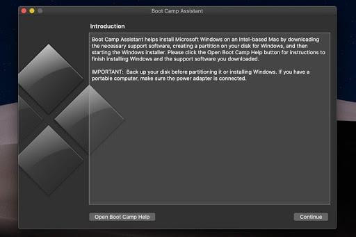Màn hình giới thiệu của Boot Camp Assistant. Ảnh: Digital Trends. Màn hình giới thiệu của Boot Camp Assistant. Ảnh: Digital Trends.