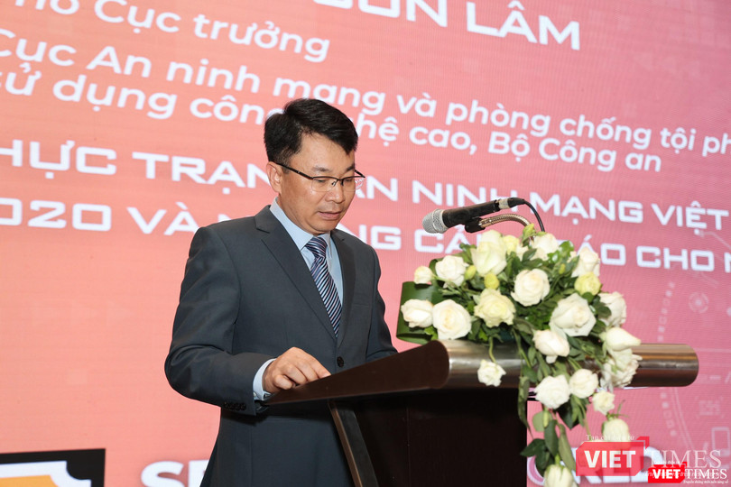 Đại tá Trương Sơn Lâm - Phó Cục trưởng Cục An ninh mạng và phòng chống tội phạm sử dụng công nghệ cao, Bộ Công an. Đại tá Trương Sơn Lâm - Phó Cục trưởng Cục An ninh mạng và phòng chống tội phạm sử dụng công nghệ cao, Bộ Công an.