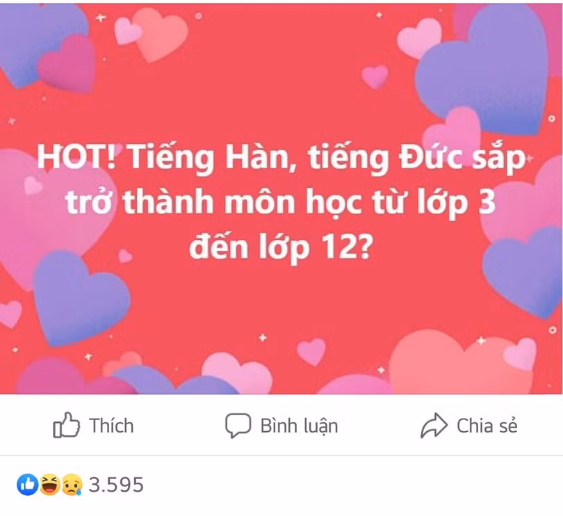 Vấn đề môn tiếng Hàn gây tranh cãi MXH.