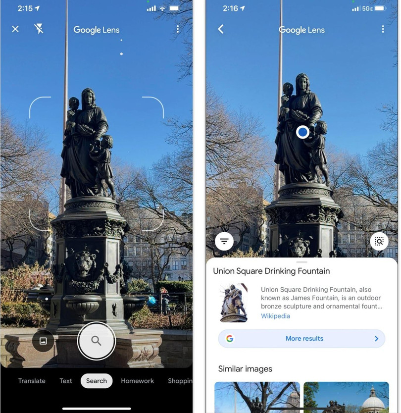 Google Lens cung cấp thêm thông tin về hình ảnh trực tuyến. Ảnh: The New York Times Google Lens cung cấp thêm thông tin về hình ảnh trực tuyến. Ảnh: The New York Times