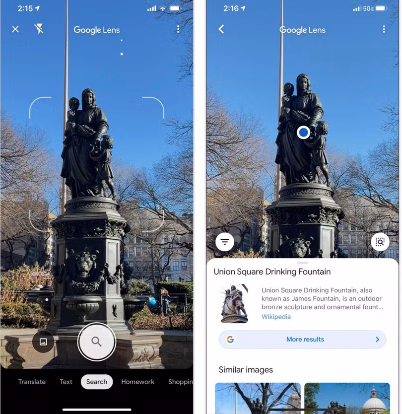 Google Lens cung cấp thêm thông tin về hình ảnh trực tuyến. Ảnh: The New York Times