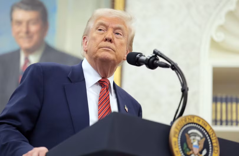 Tổng thống Mỹ Donald Trump nêu ý tưởng giảm thuế cho Trung Quốc. Ảnh: Getty.