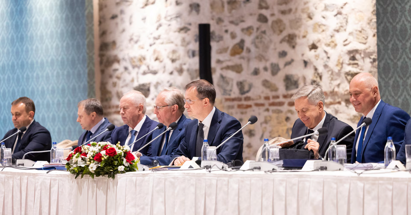 Phái đoàn đàm phán Nga tại Istanbul, Thổ Nhĩ Kỳ hôm 16/5. Ảnh: Reuters.