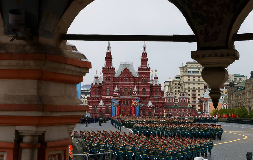 Hình ảnh một cuộc duyệt binh tại Quảng trường Đỏ, Moscow, Nga. Ảnh: TASS.