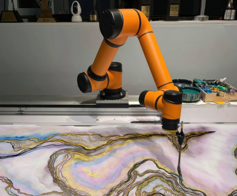 Gemini AI đang trong quá trình vẽ tranh thủy mặc. Ảnh: CNN.