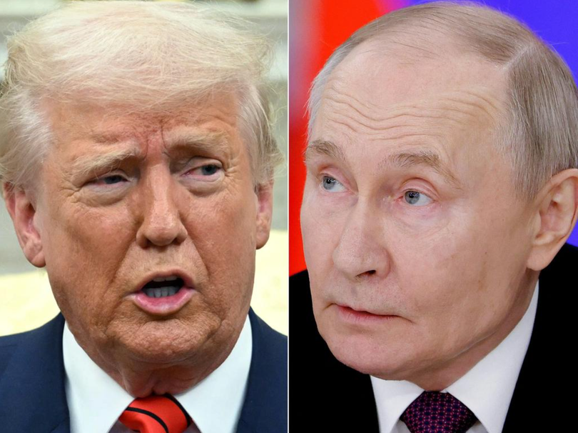 Tổng thống Mỹ Donald Trump chỉ trích Tổng thống Nga Vladimir Putin sau đòn tấn công dồn dập vào Kiev, Ukraine hồi cuối tuần qua. Ảnh: The Australian.