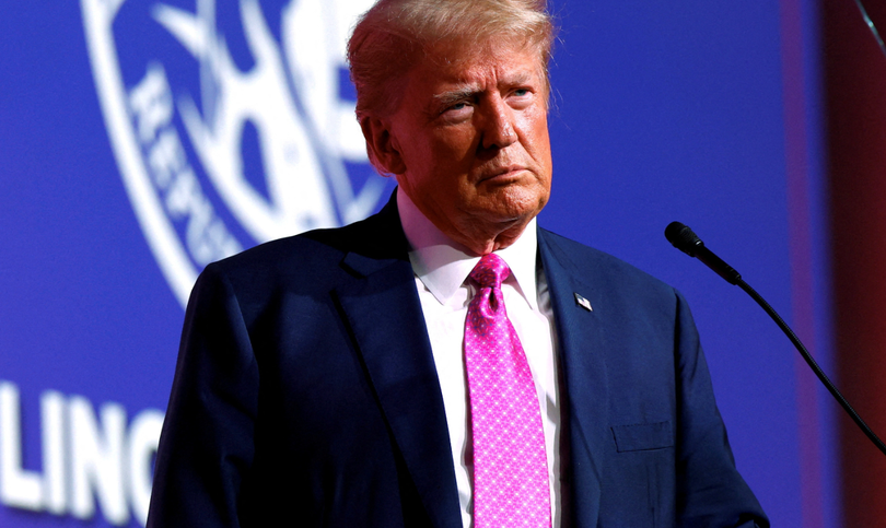 Tổng thống Mỹ Donald Trump cho hay ông sẽ áp thuế 100% đối với phim sản xuất ở nước ngoài. Ảnh: Reuters.