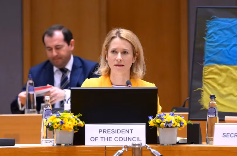 Nhà ngoại giao hàng đầu của EU Kaja Kallas cho biết EU đã đưa ra quyết định thông qua gói trừng phạt thứ 16 chống lại Nga. Ảnh: AFP.